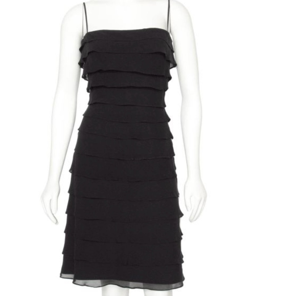 Tadashi Shoji Black Tiered Dress size 2